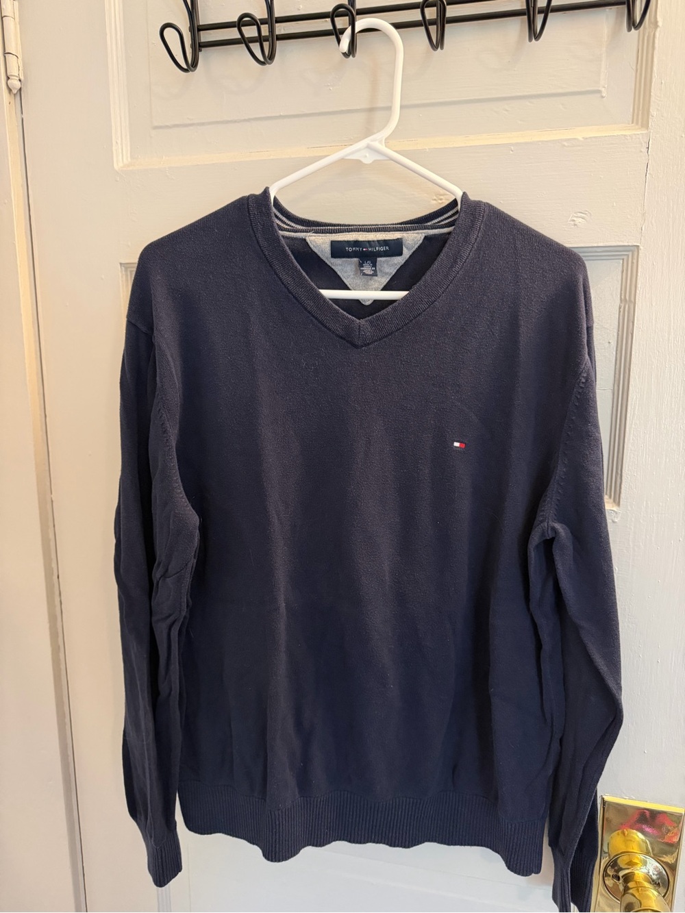 Tommy Hilfiger Men's Dark Navy V-Neck Sweater